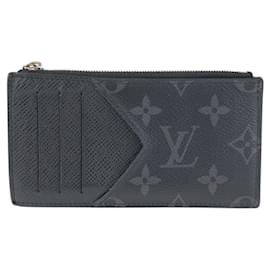 Portacarte e monete Monogram Eclipse Louis Vuitton Nero