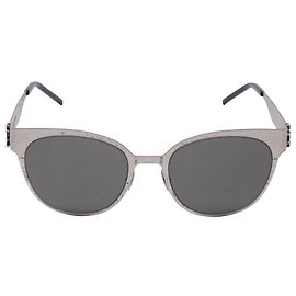 Yves Saint Laurent Occhiali da sole Saint Laurent Aged Cat Eye SLM43 in metallo argento Argento Metallico