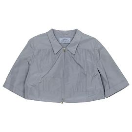 Prada Plissierte Jacke Größe Blau