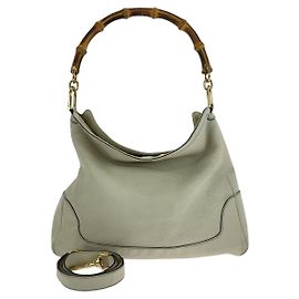 Bolsa 2way de couro Bamboo Gucci Branco