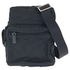 Borsa a tracolla in nylon Tessuto Prada Nero