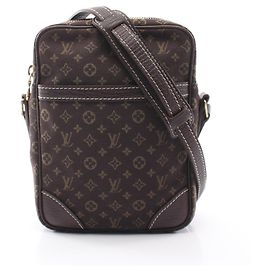 Bolso de hombro Louis Vuitton Pochette Danube Monogram Mini Lin Castaño