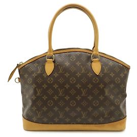 Tote orizzontale Louis Vuitton Monogram Lockit Marrone