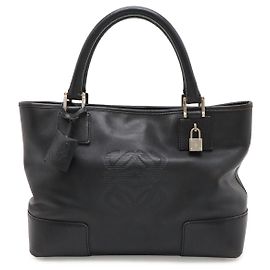 Loewe Anagram Amazona Lederhandtasche Schwarz Schwarz
