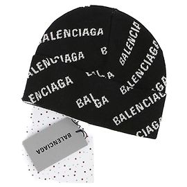 Balenciaga Bonnet avec logo intégral Noir
