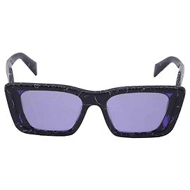 Prada SPR08YS Sonnenbrille aus schwarzem Acetat mit Marmorprint Schwarz