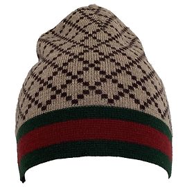 Gucci Diamante Web Beanie in Multicolor Wool Multiple colors