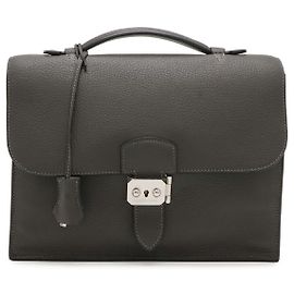 Hermès Hermes Togo Sac a Depeche 27 Briefcase Grey