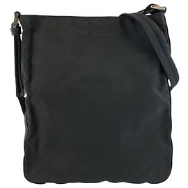 Borsa a tracolla Prada Nylon Tessuto Triangle Logo Nero