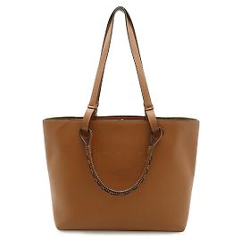 Mini bolsa tote de couro Loewe Anagram Marrom