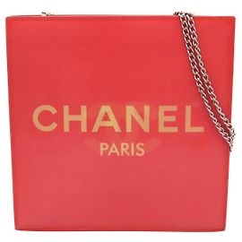 Bolso de hombro de tela Chanel Coco Mark Roja