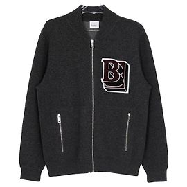 Burberry Logo Jacke Grau Wolle Grau