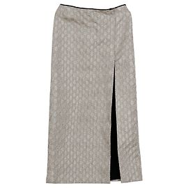 Gucci GG Long Slit Rock Metallic Silber Silber Metallisch