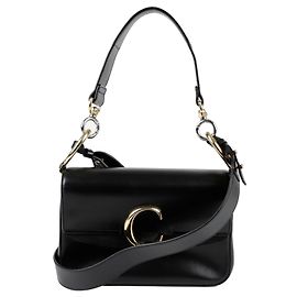 Chloé Bolsa Tote de Alça Dupla e Ombro Preto