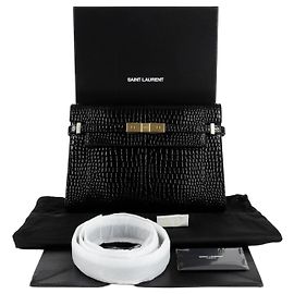 Saint Laurent Borsa a Spalla Manhattan Medium Nero