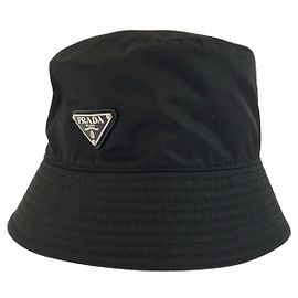Prada Tessuto Nylon Bucket Hat Black