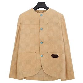 Louis Vuitton Size Damier Pattern Collar Blazer Brown
