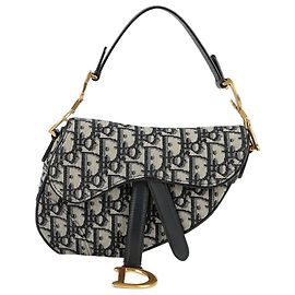 Dior Mini borsa a tracolla Oblique Saddle Blu