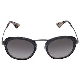Prada Catwalk SPR58U Oval Sunglasses in Grey Metal Grey