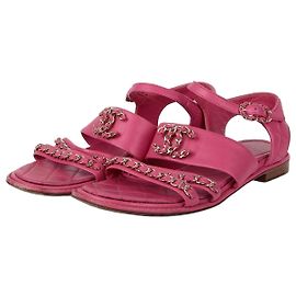 Chanel Chain Sandal Size Pink