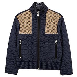 Gucci Gesteppte Jacke Gg Detail Größe Blau