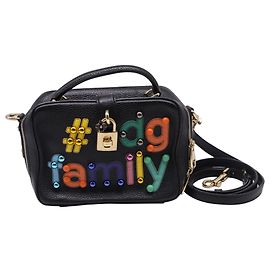 Borsa a tracolla Dolce & Gabbana DG Family in pelle nera Nero