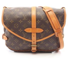 Borsa a tracolla Louis Vuitton Saumur 30 Monogram Coated Canvas Marrone