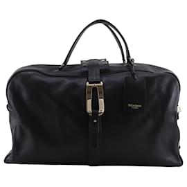 Yves Saint Laurent Leather Boston Bag Black