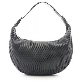 Christian Dior Borsa a tracolla Dior in mesh e pelle Nero
