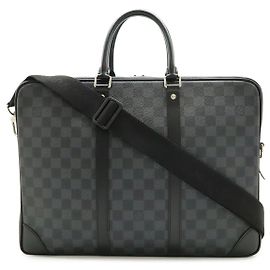 Pasta de documentos Louis Vuitton Voyage Damier Graphite Preto