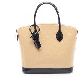 Sac à main Louis Vuitton Lockit PM Vernis Leather Marron Beige