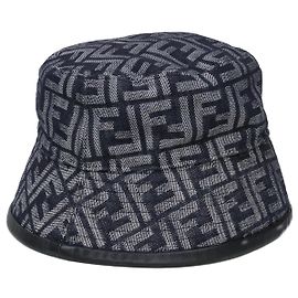 Chapéu bucket Fendi Zucca Denim Azul