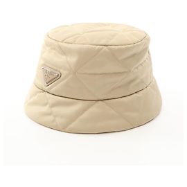 Chapéu bucket de Re-Nylon Prada Marrom Bege