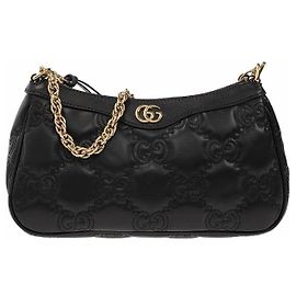 Gucci Gg Matelassé Lederhandtasche Schwarz Schwarz