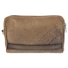 Clutch de cuero Calligraphy Berluti Castaño