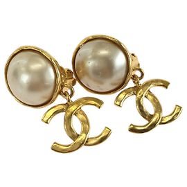 Orecchini a clip Chanel Coco Mark D'oro Metallico