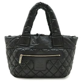 Sac Tote Chanel Coco Cocoon em nylon e couro Preto