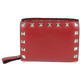 Valentino Garavani Rockstud Wallet Red