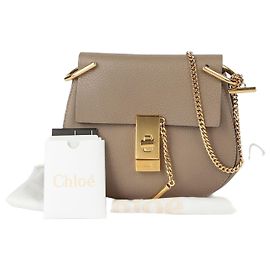 Chloé Bolsa de ombro e transversal Drew Chain Cinza