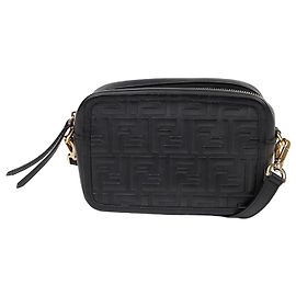 Fendi Borsa a tracolla camera con logo Ff Nero