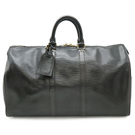 Louis Vuitton Keepall45 Epi Boston Bag Black