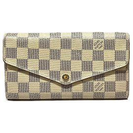 Cartera Sarah Damier Azur Louis Vuitton Blanco