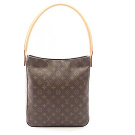 Bolsa de Ombro Louis Vuitton Looping GM Monogram Marrom
