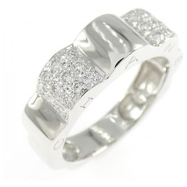 Chanel Profil De Camelia Small Ring aus 18K Weißgold Silber Metallisch