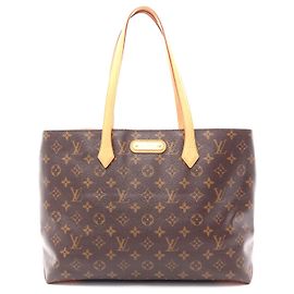 Bolso Tote Louis Vuitton Wilshire MM Monogram Castaño