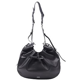 Isabel Marant Medium Bolton Shoulder Bag in Black Calf Leather Black
