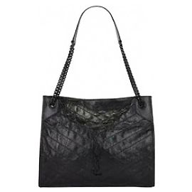 Saint Laurent Borsa a tracolla Niki in pelle nera Nero