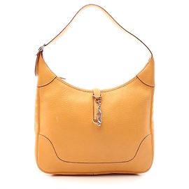 Hermès Bolsa de ombro de couro Hermes Trim 35 Marrom