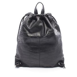JIMMY CHOO MARLON Leather Backpack Black