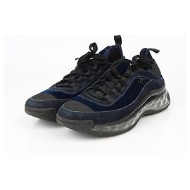 Chanel Size Mixed Fiber Sneakers Blue
